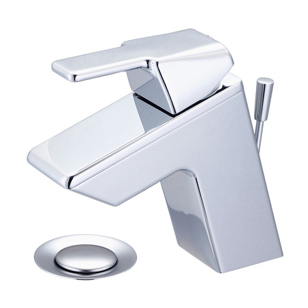 OLYMPIA FAUCETS Single Handle Lavatory Faucet, Single Hole, Polished Chrome L-6015